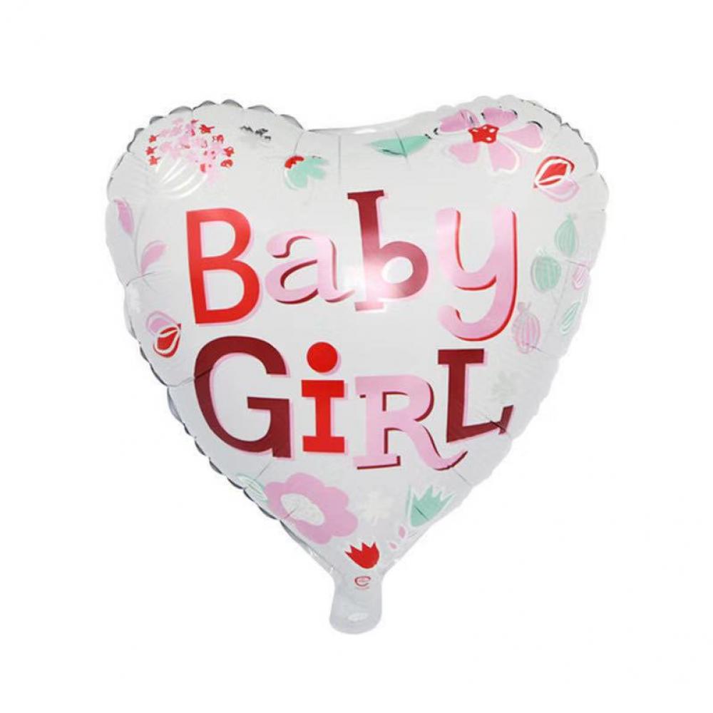 Foil Balloon Heart Shape Baby Girl