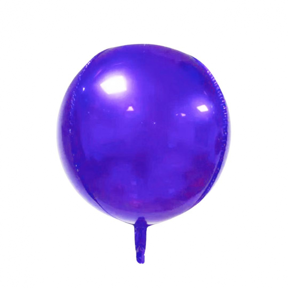 22 Inch 4D Round Sphere Shape Foil Balloon Purple (1PCS)