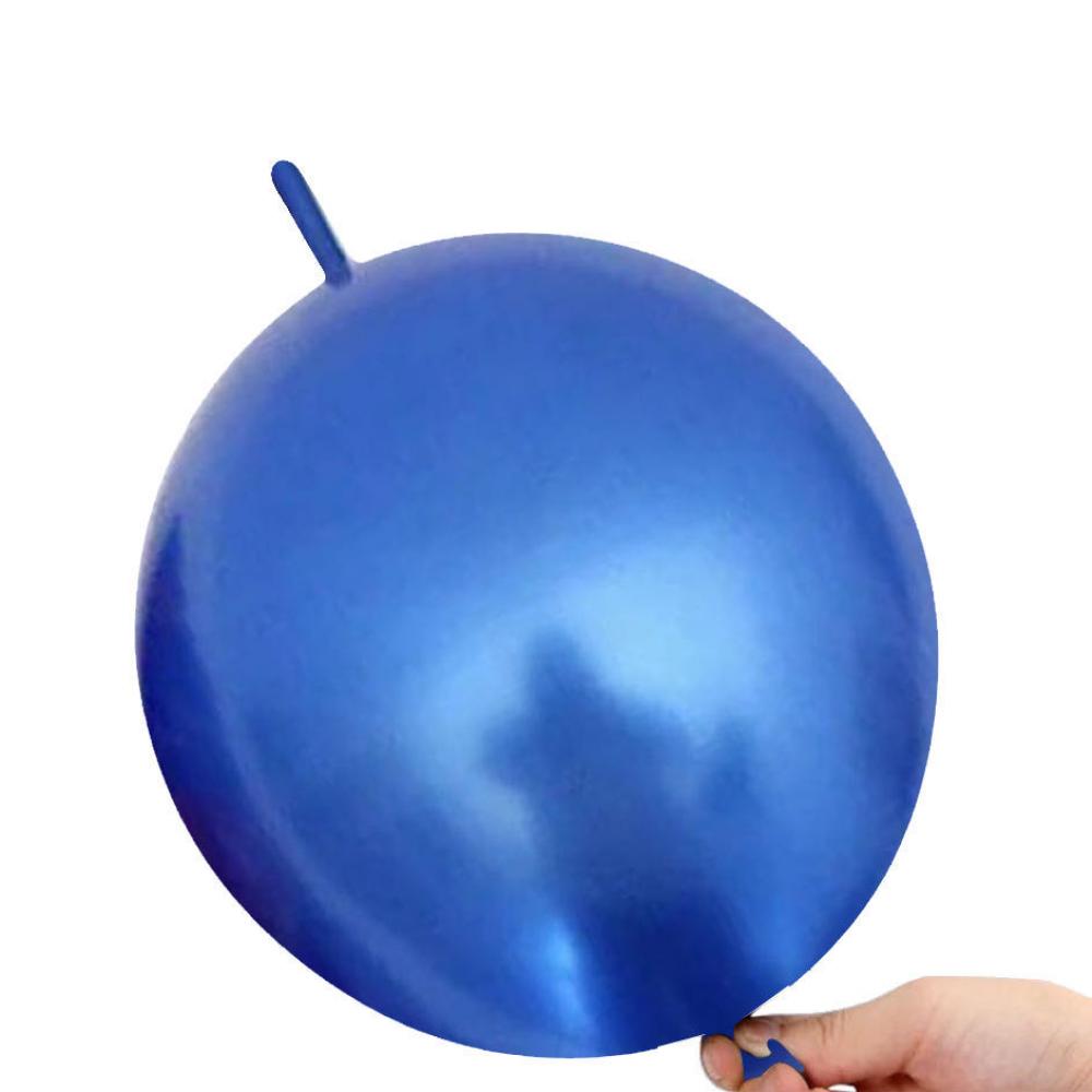10 Inch chrome Link Tail Balloons Chrome Blue (10PCS)