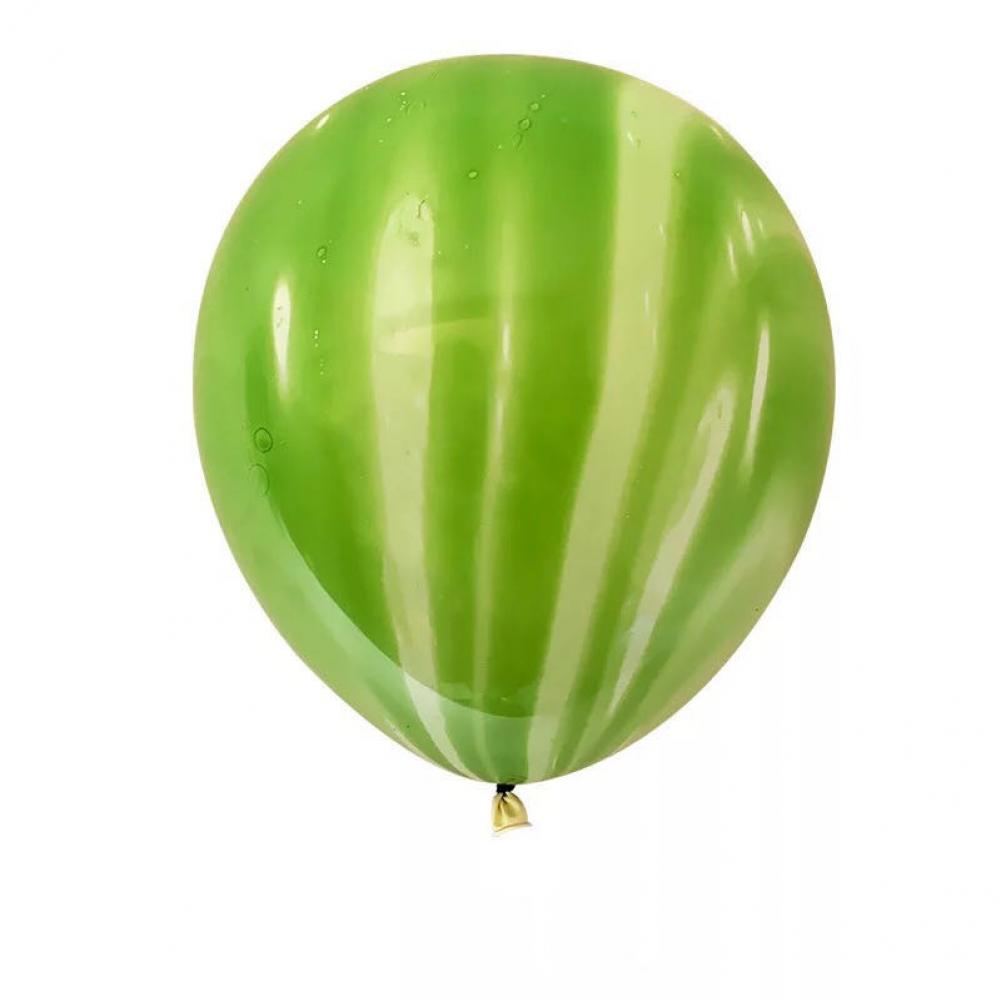 12 Inch Design Marble Latex Balloons Green (10PCS)