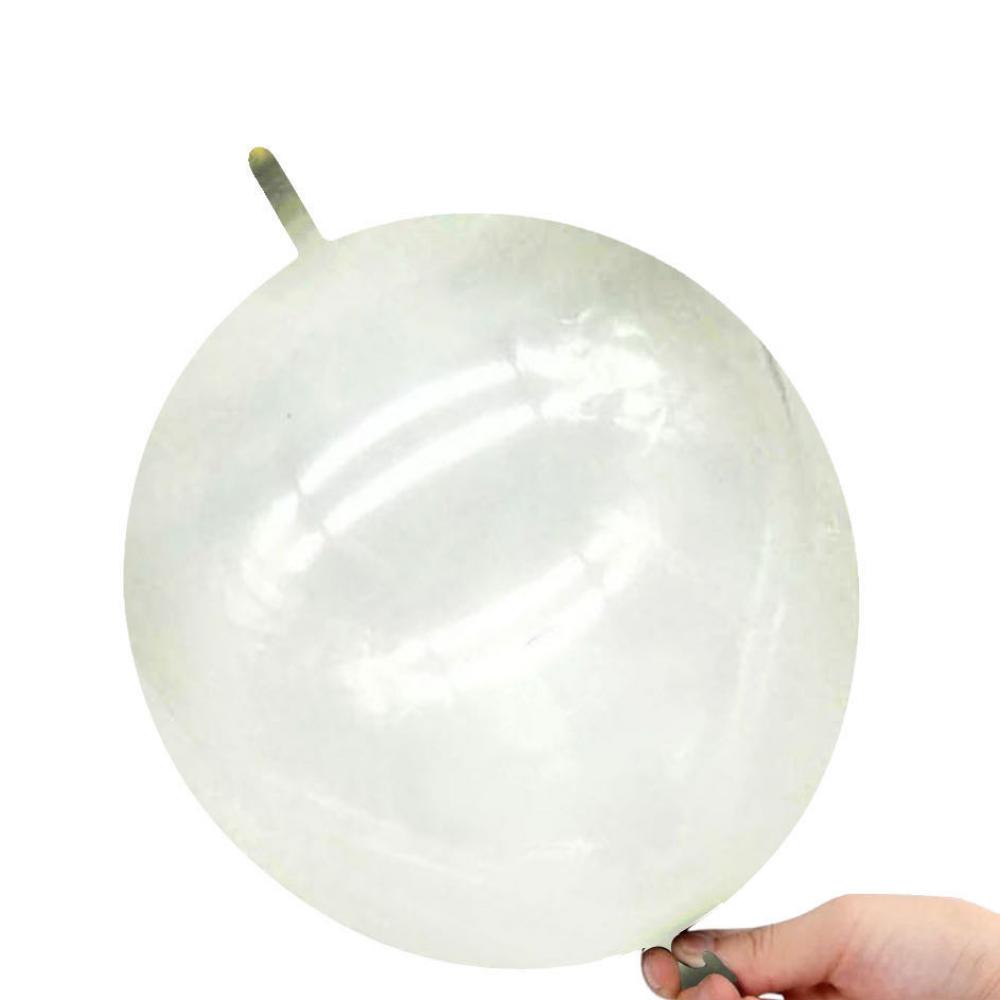 10 Inch Link Tail Latex Balloons Clear (100PCS)
