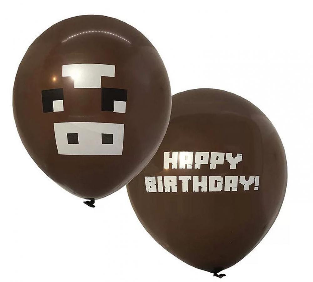 12 Inch Printed Balloon Minecraft Coffee (1PCS)