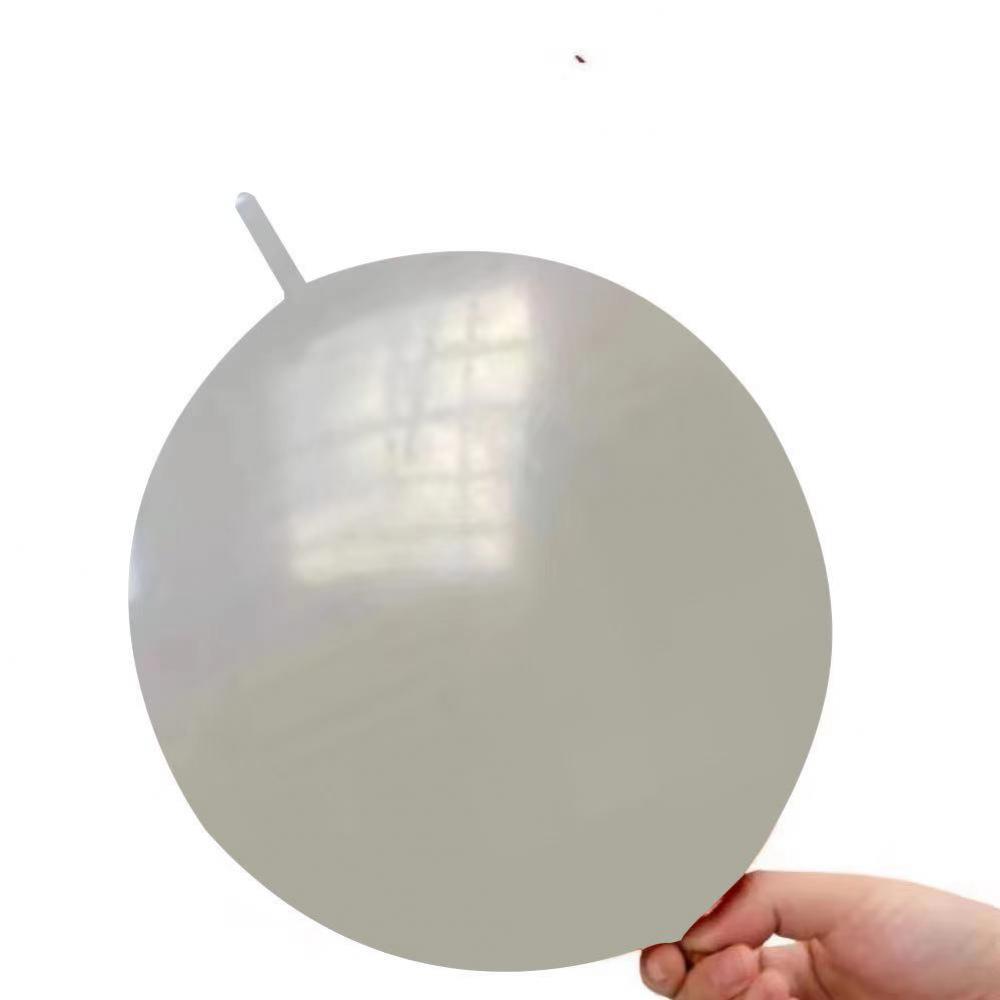 10 Inch Link Tail Latex Balloons Grey (100PCS)