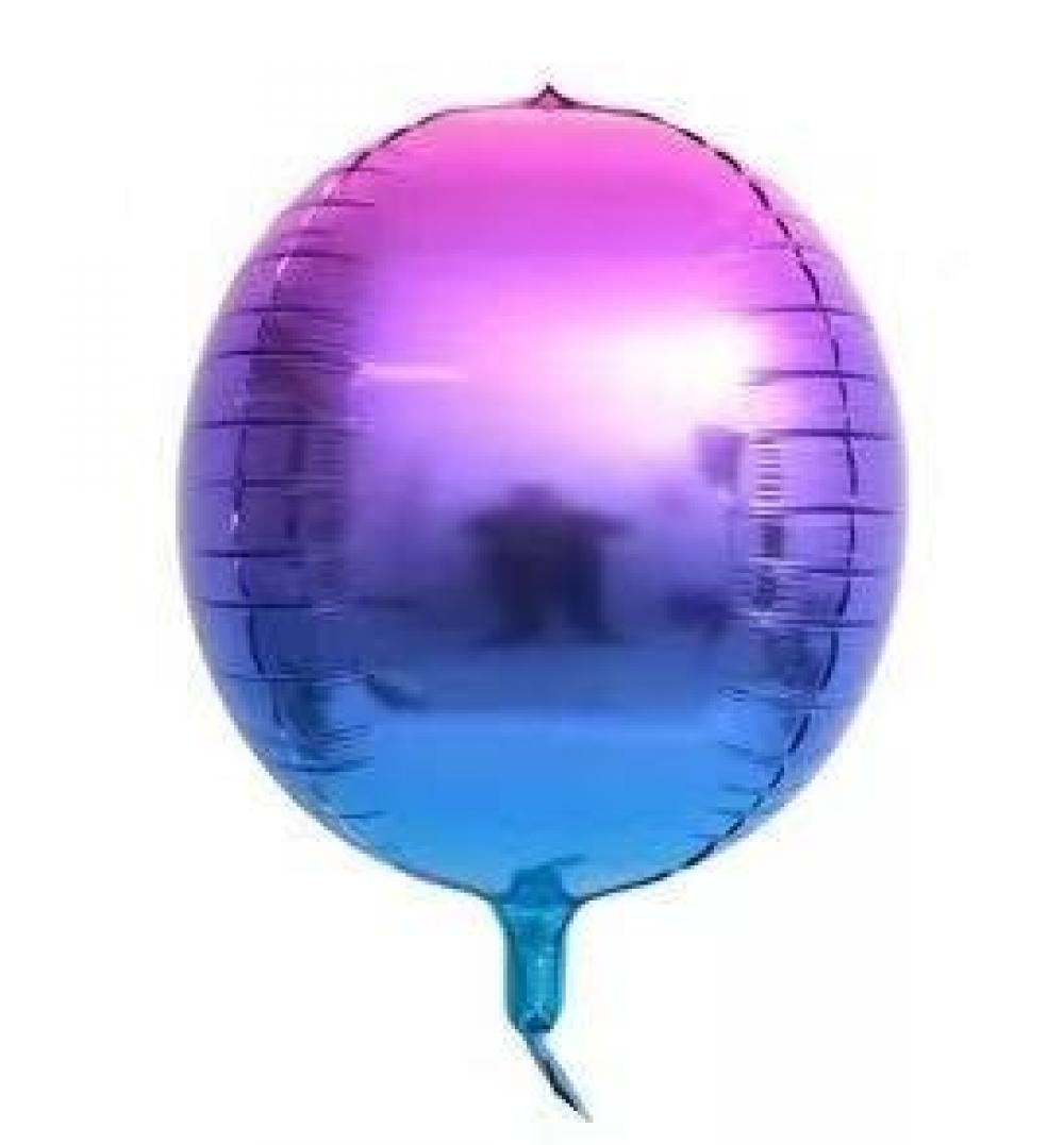 22 Inch 4D Purple Gradient Round Shape Foil Balloon (1PCS)