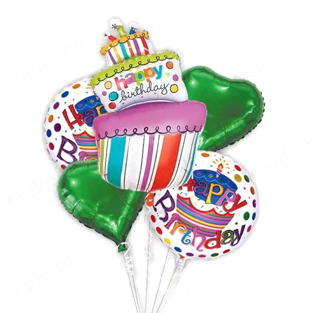 Foil Balloon Set Birthday Cake Set (5PCS)