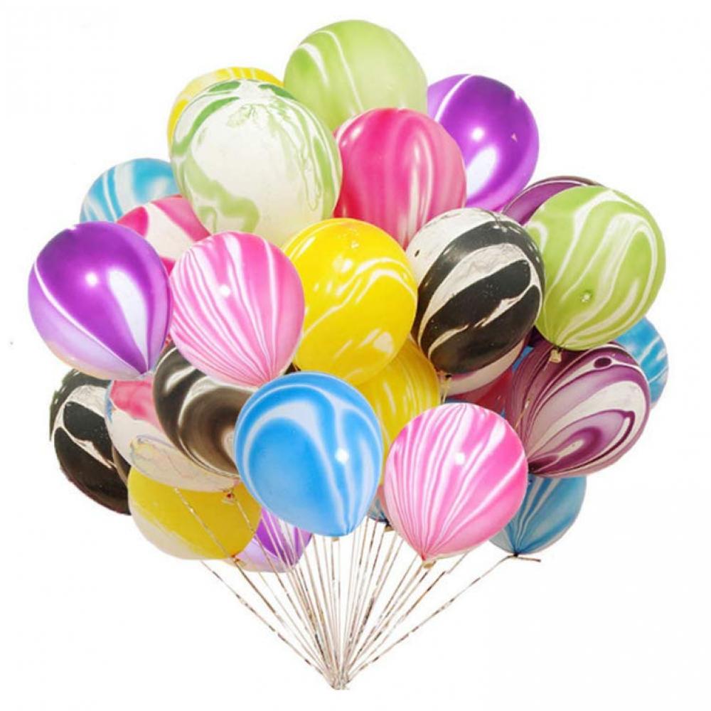 12 Inch Design Marble Latex Balloons Mixed Color (100PCS)