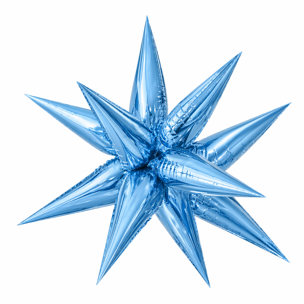 24 Inch Foil Balloon Explosion Baby Blue