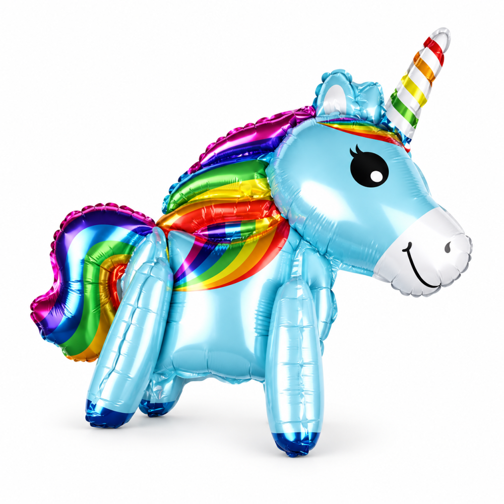 Foil Balloon Unicorn Blue