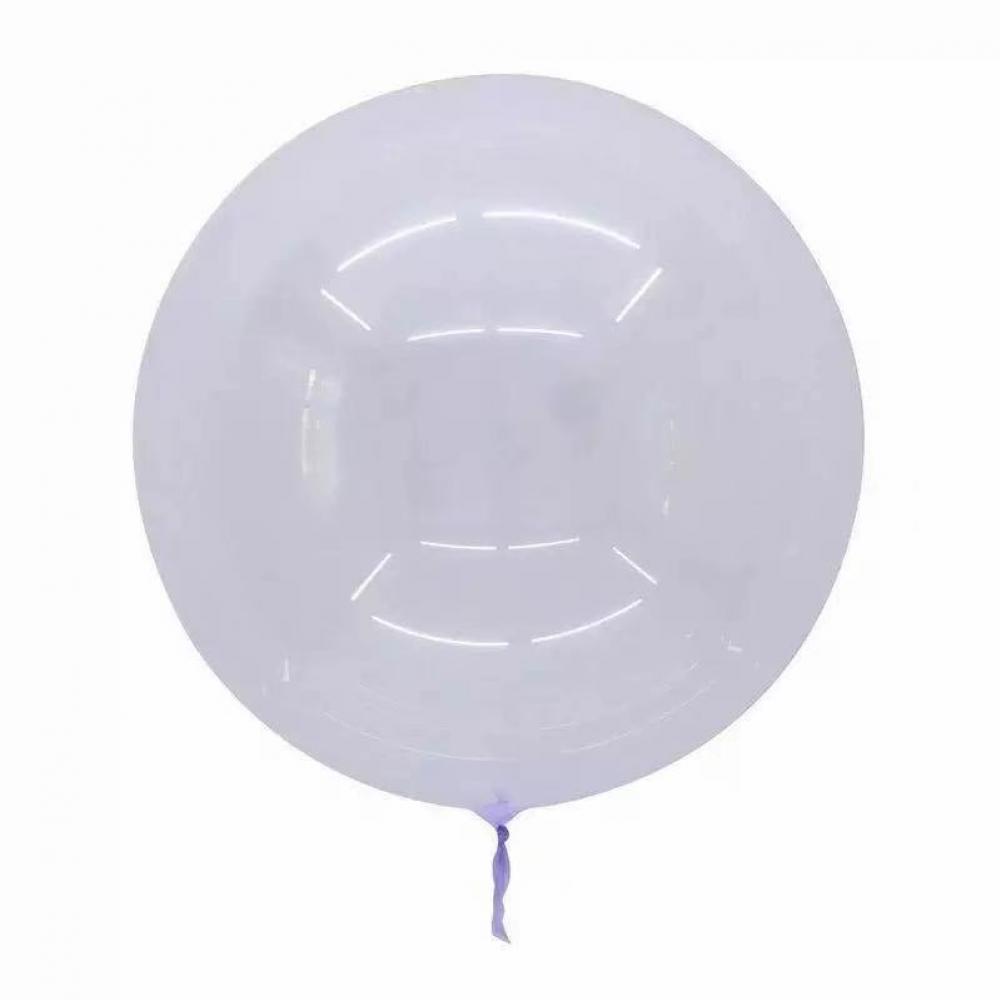 18 Inch Solid Transparent Round Balloons Clear Purple