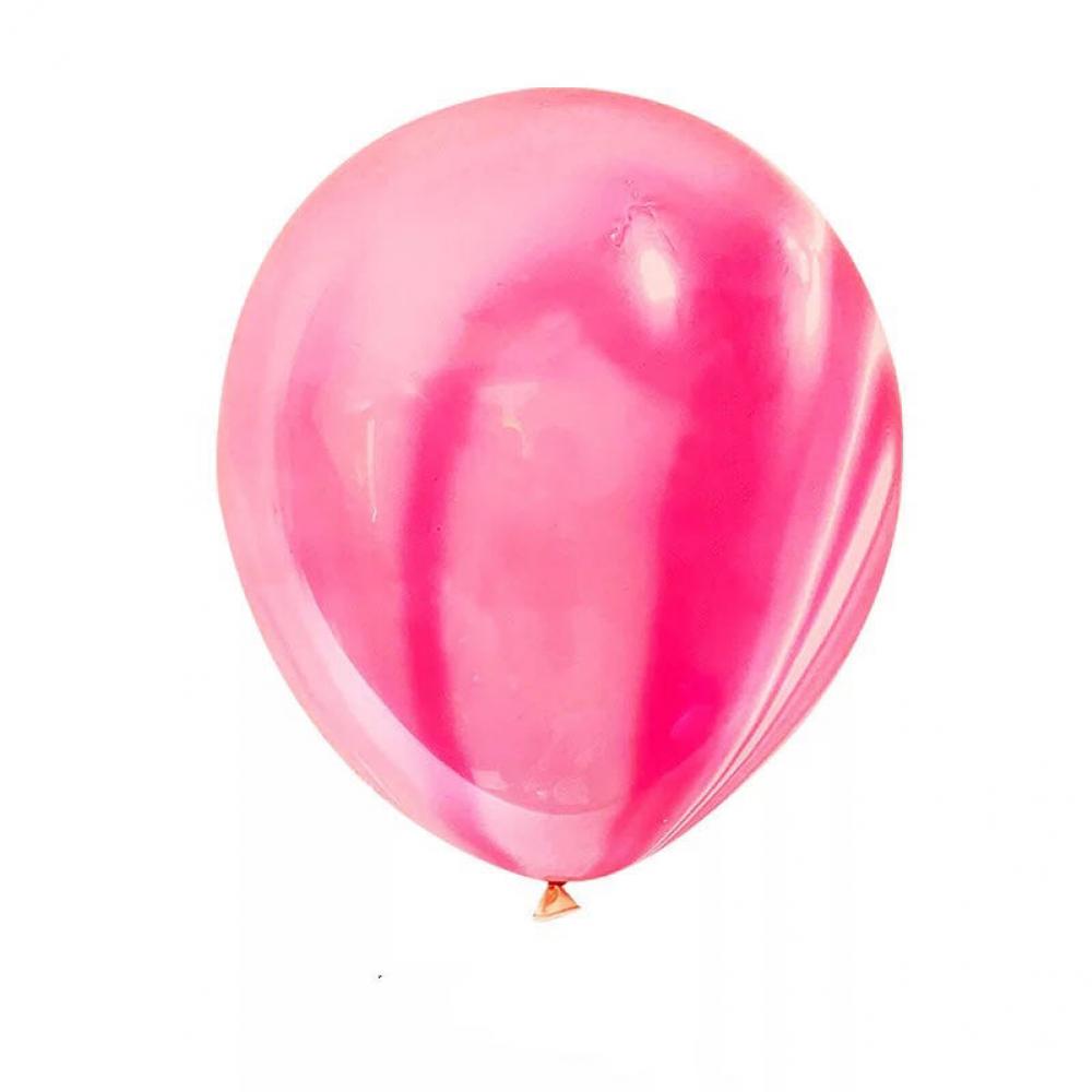 12 Inch Design Marble Latex Balloons Pink (10PCS)
