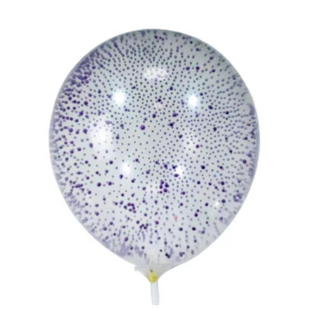 12 Inch Foam Clear Balloon Purple (1PCS)