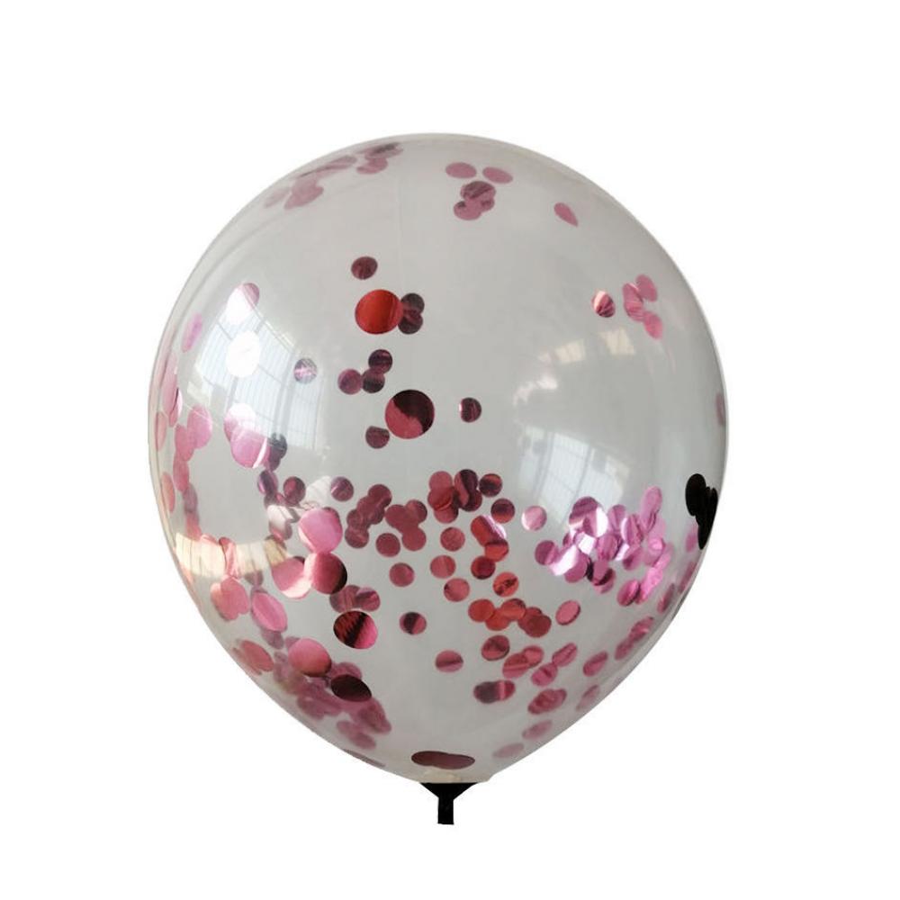 12 Inch Standard Confetti Balloon Baby Pink (1PCS)