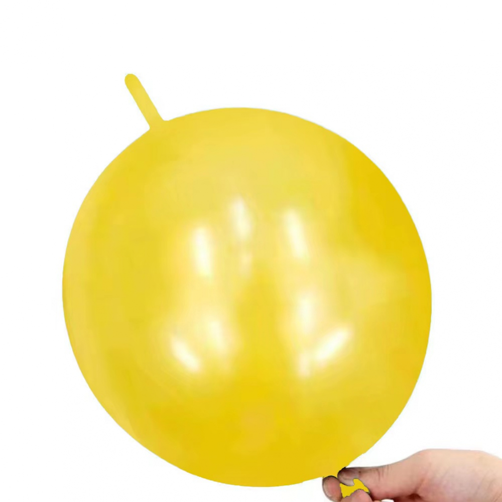 10 Inch Link Tail Latex Balloons Gold (100PCS)