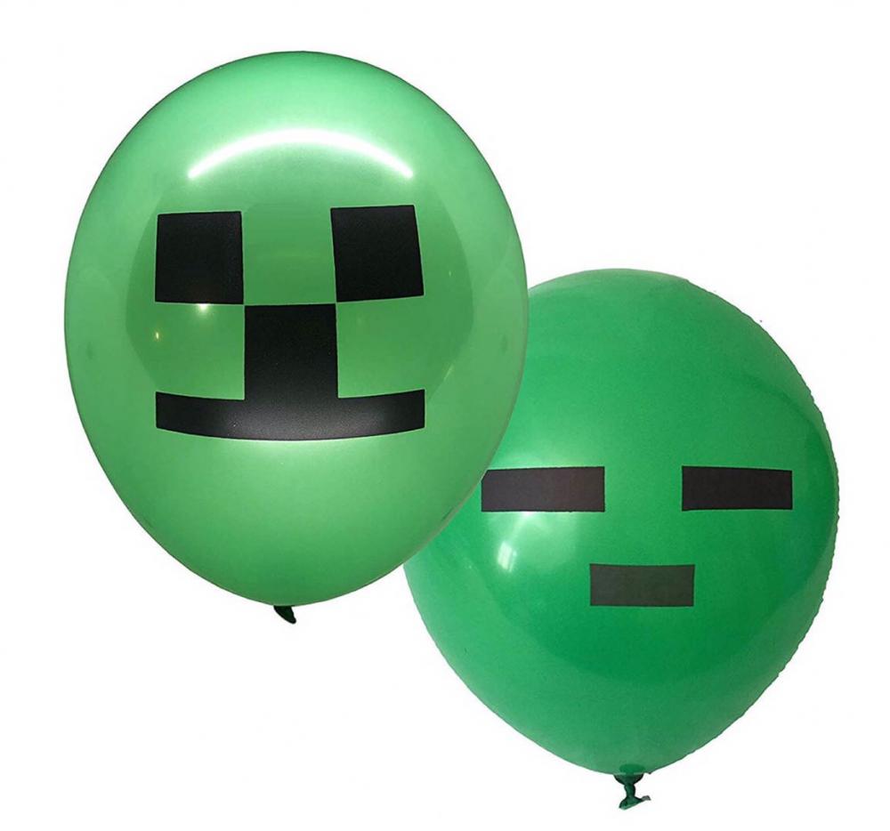 12 Inch Printed Balloon Minecraft Green (1PCS)