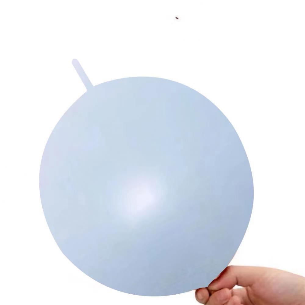 10 Inch Link Tail Latex Balloons Baby Blue (100PCS)