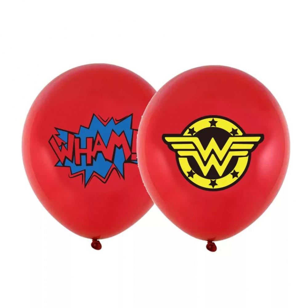 12 Inch Printed Balloon Super Hero  Red (1PCS)