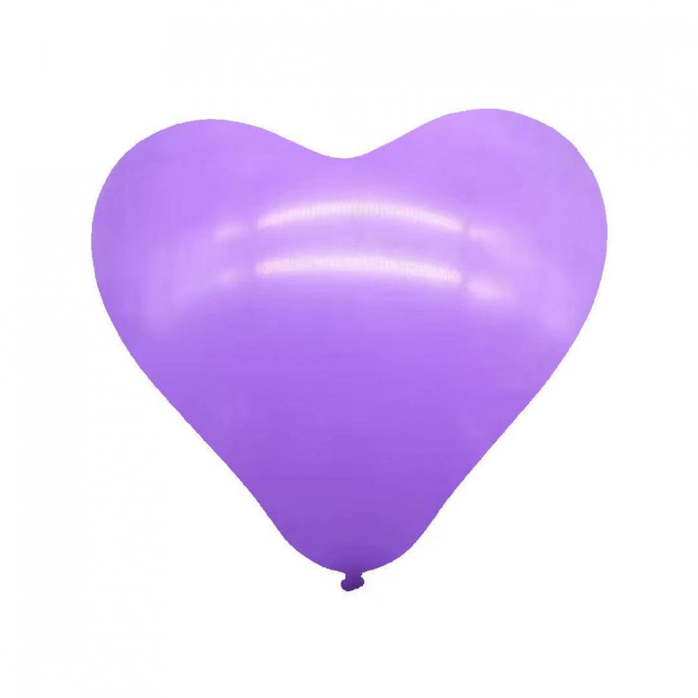 10 Inch Heart Shape Latex Balloon Lavender (10PCS)