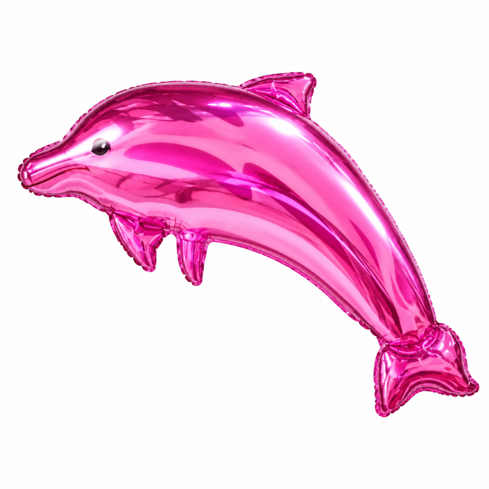 Foil Balloon Dolphin Pink