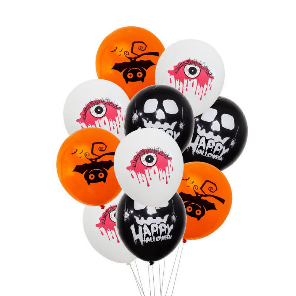 12 Inch Halloween Printed Balloon (10 PCS)