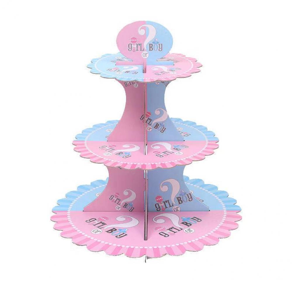 Clearance! 3-Tier Foldable Cake Stand Gender Reversal