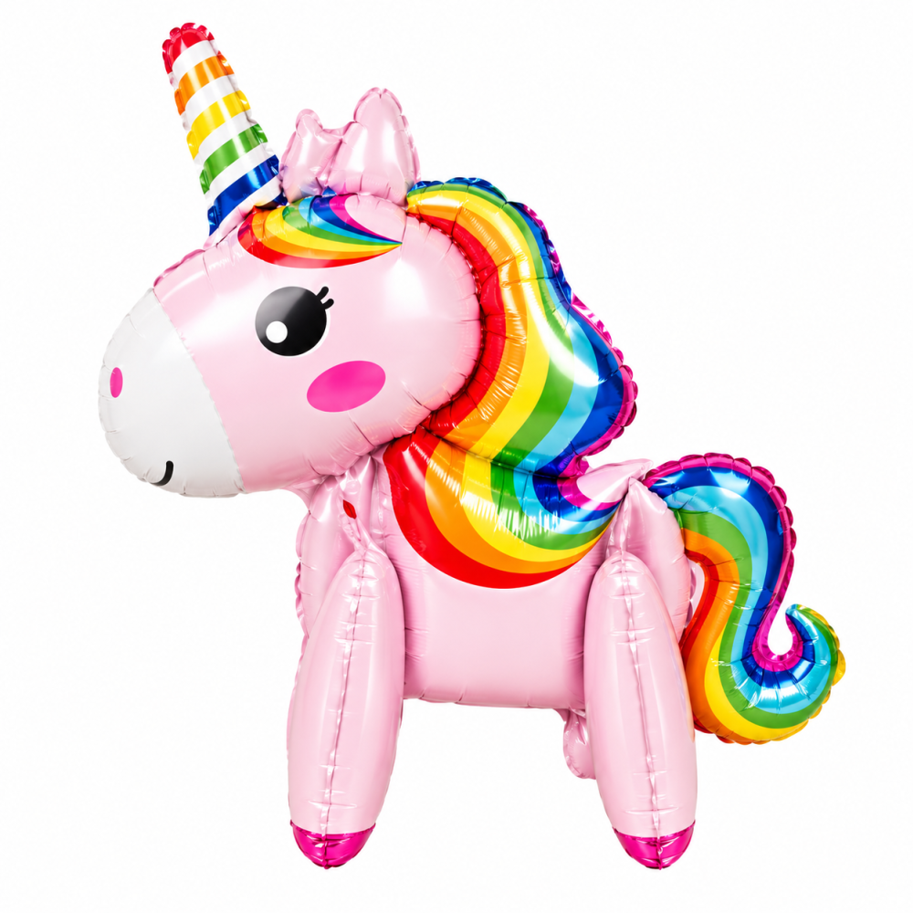 3D Foil Balloon Unicorn Pink