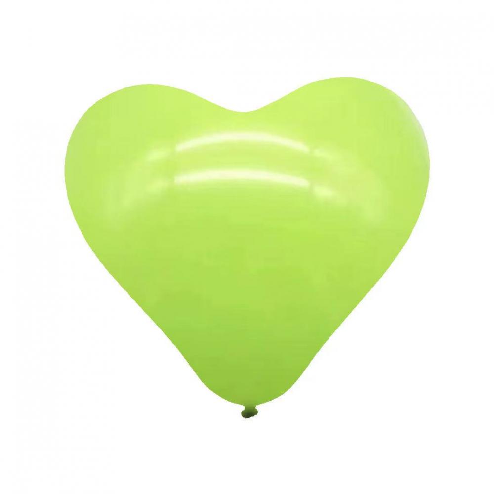 10 Inch Heart Shape Latex Balloon Jewel Lime (10PCS)