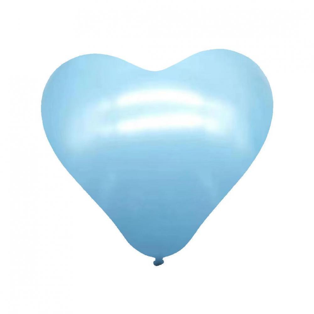 10 Inch Heart Shape Latex Balloon Sky Blue (10PCS)