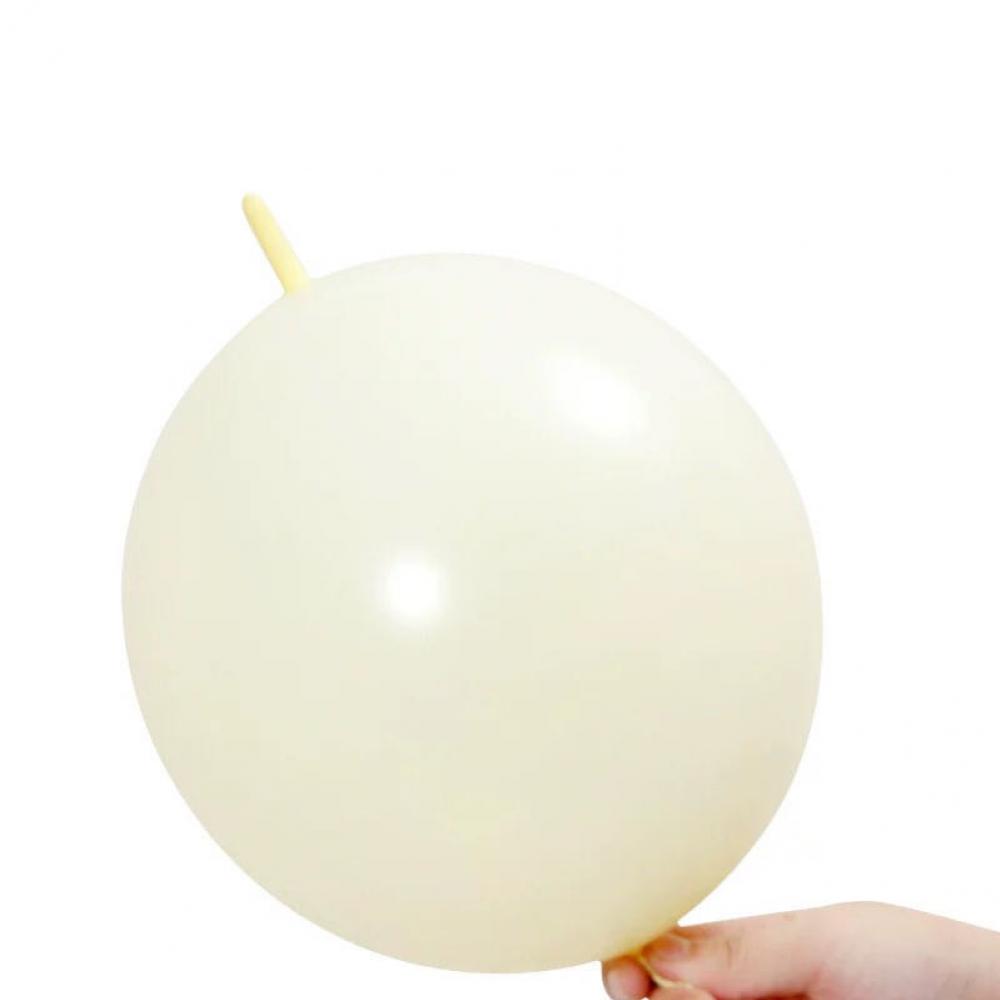 10 Inch Link Tail Latex Balloons Pastel Yellow  (10PCS)