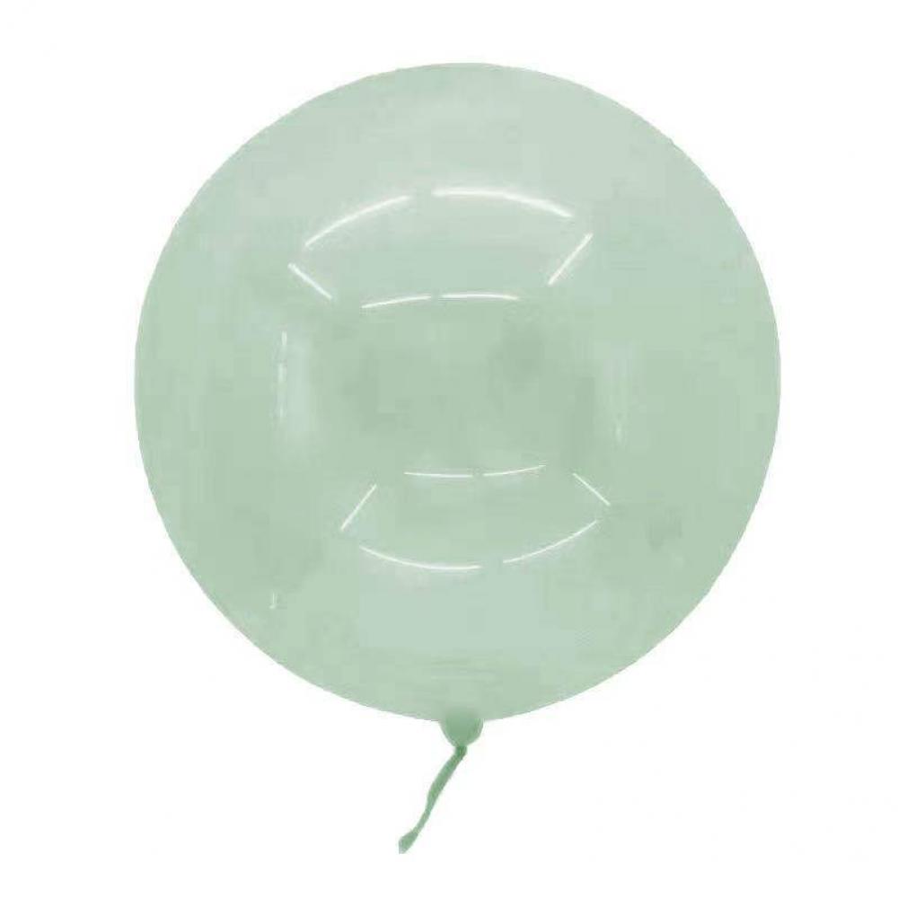 18 Inch Solid Transparent Round Balloons Clear Green