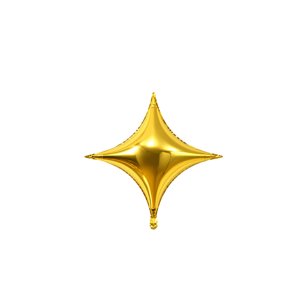 10 Inch Foil Balloon Star Shape Gold