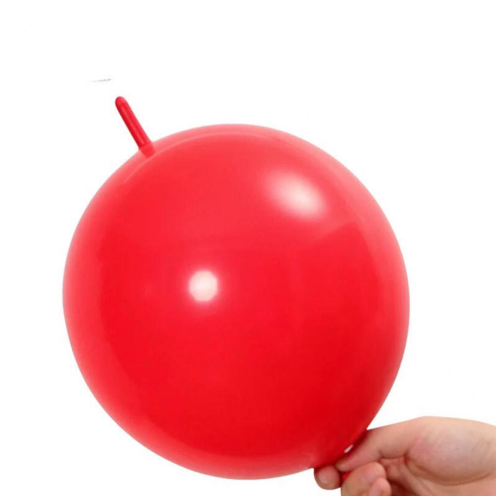 10 Inch Link Tail Latex Balloons Red (100PCS)