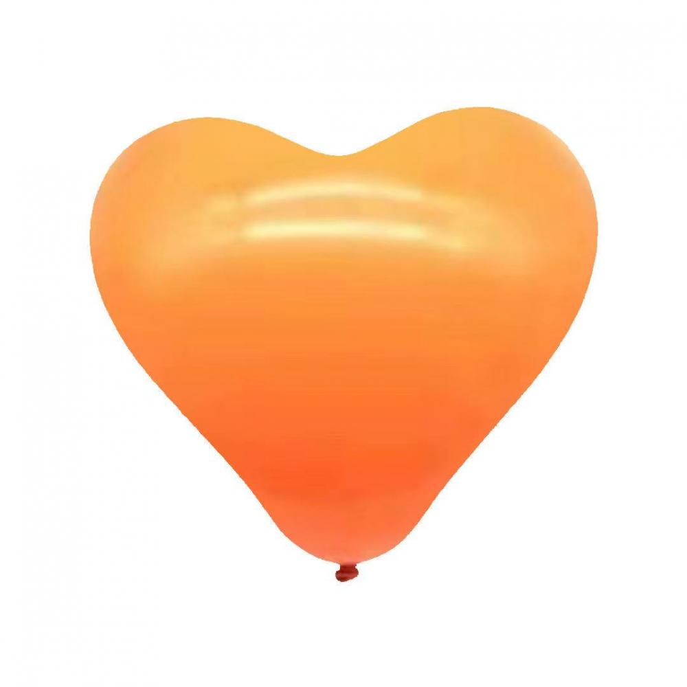 10 Inch Heart Shape Latex Balloon Orange   (10PCS)