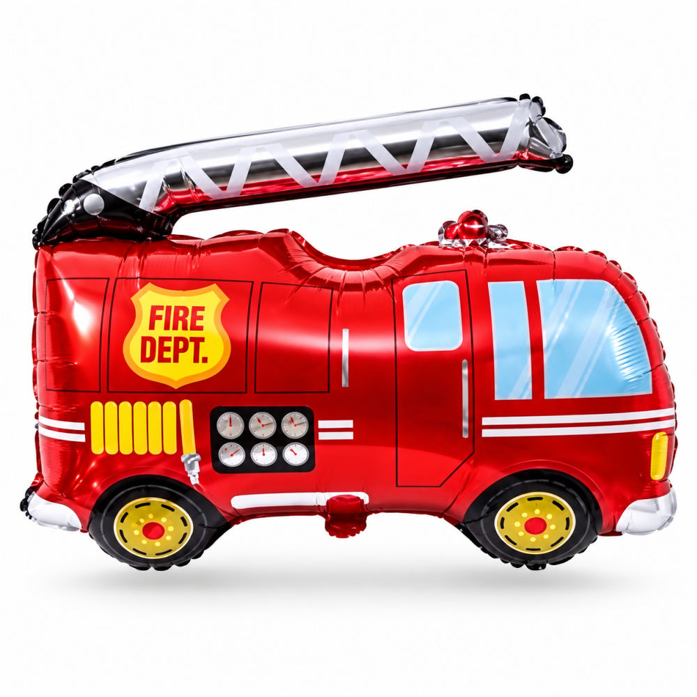Foil Balloon Fire Truck