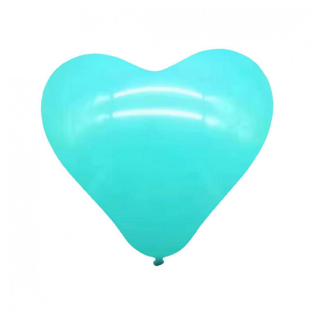 10 Inch Heart Shape Latex Balloon  Tiffany Blue (10PCS)