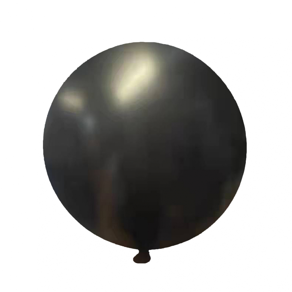 18 Inch Giant  Pearl Latex Balloon Black