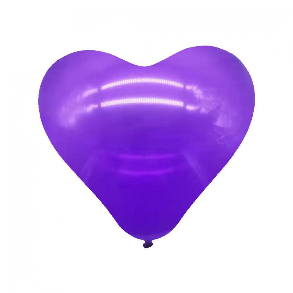 10 Inch Heart Shape Latex Balloon  Purple   (10PCS)