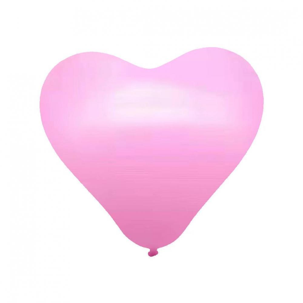 10 Inch Heart Shape Latex Balloon Pink  (10PCS)