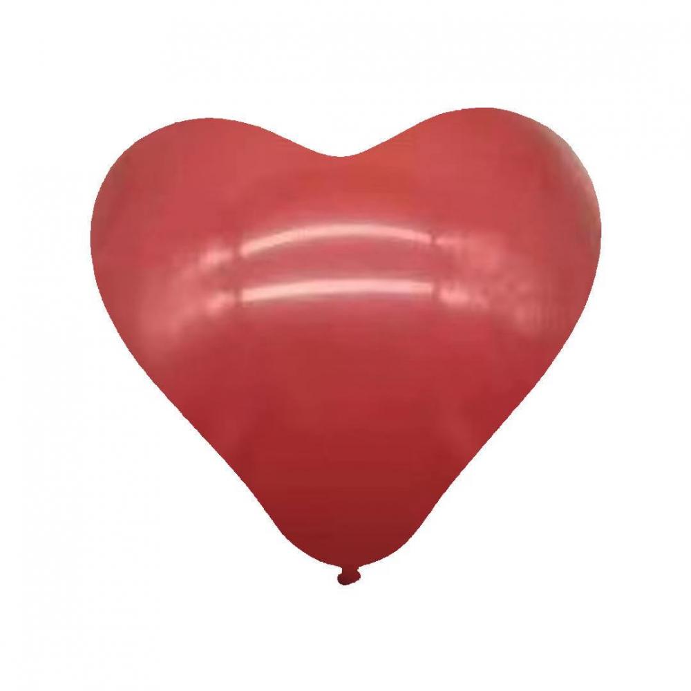 10 Inch Heart Shape Latex Balloon Burgundy  (10PCS)