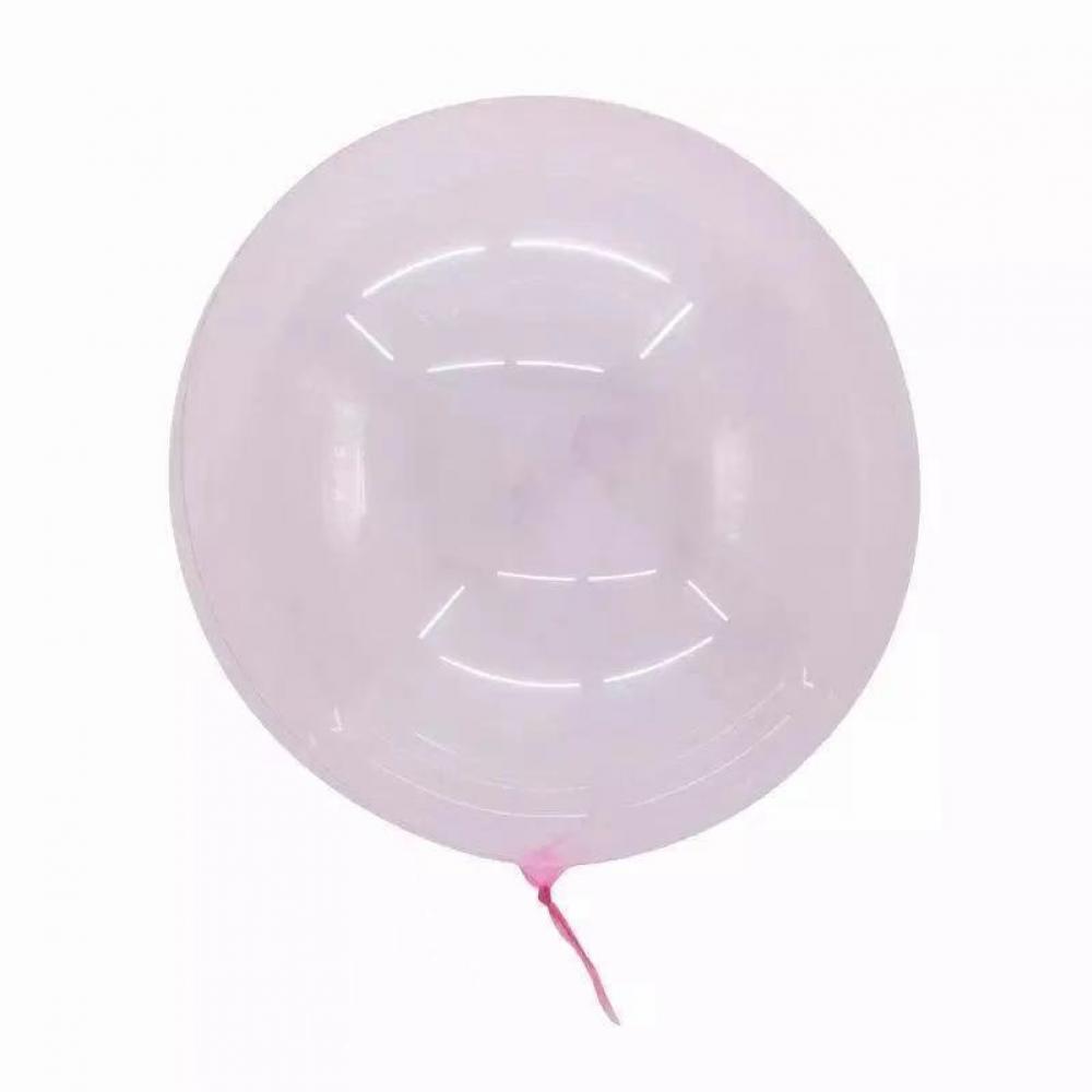18 Inch Solid Transparent Round Balloons Pink