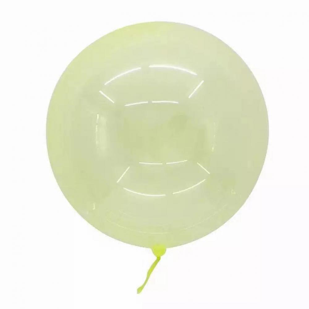 18 Inch Solid Transparent Round Balloons Clear Yellow