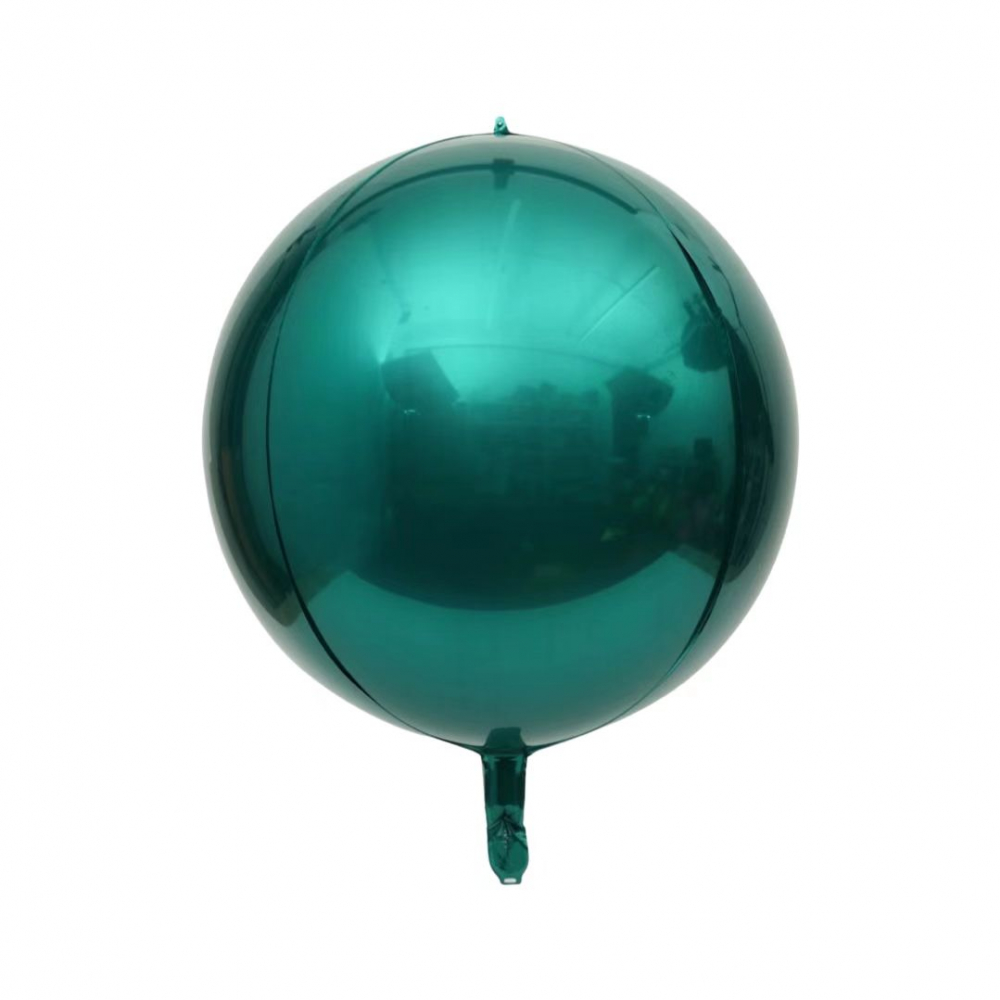 10 Inch 4D Round Sphere Shape Foil Balloon Dark Green (1PCS)