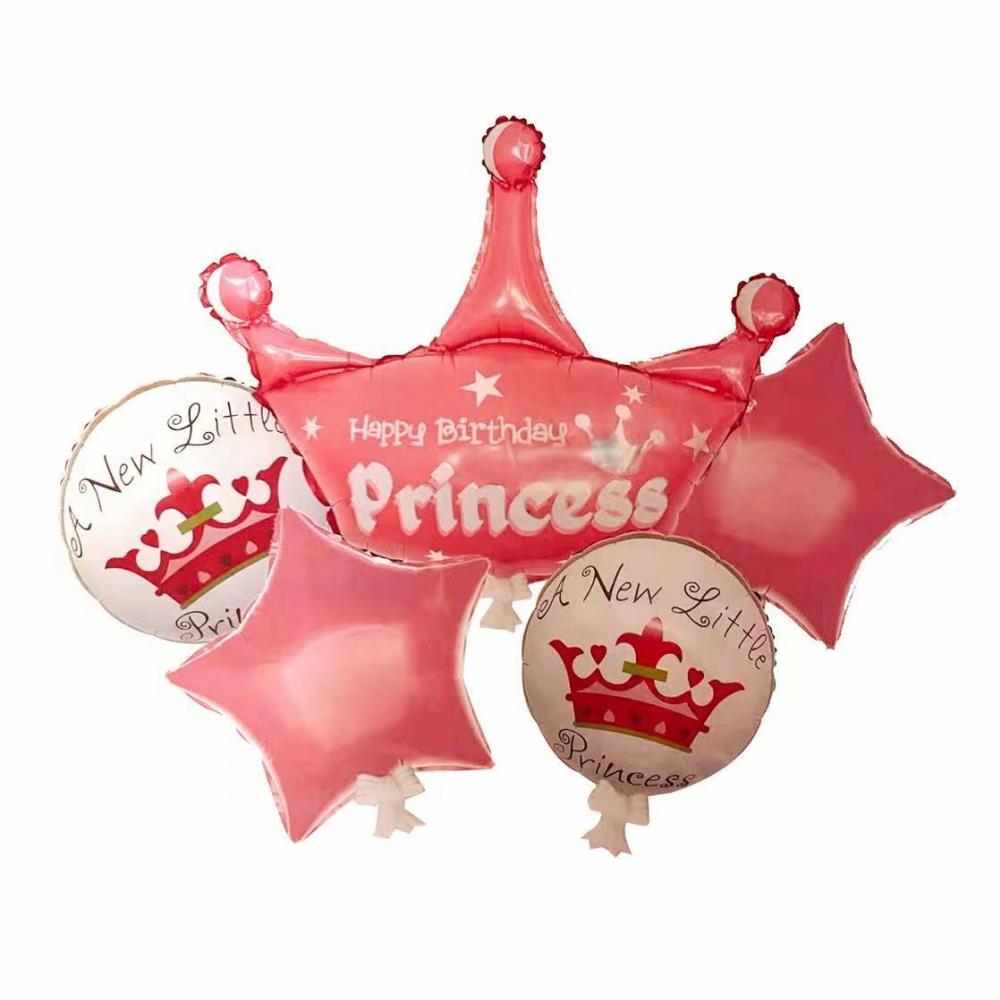 Foil Balloon Set Princess  (5PCS)