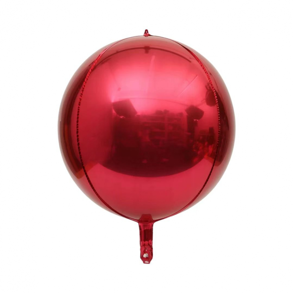 22 Inch 4D Round Sphere Shape Foil Balloon Red (1PCS)