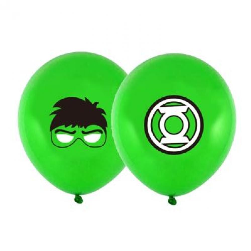 12 Inch Printed Balloon Super Hero Green (1PCS)