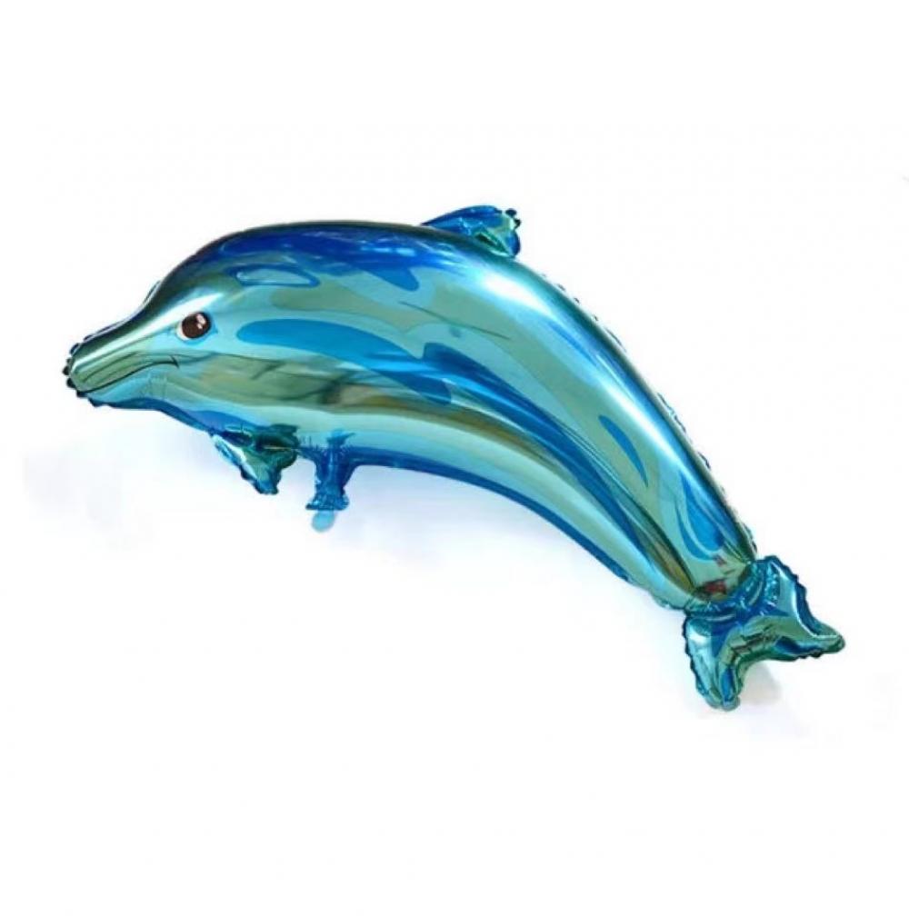 Foil Balloon Dolphin Blue