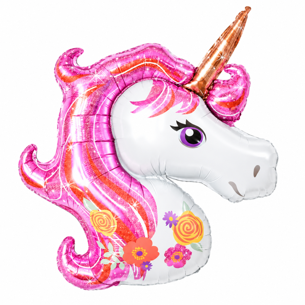 Foil Balloon Unicorn Pink