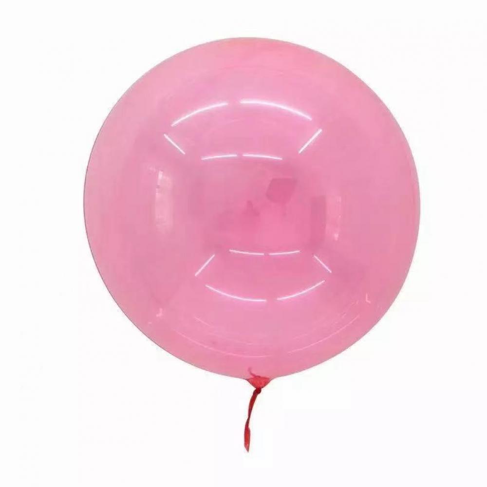 18 Inch Solid Transparent Round Balloons Clear Red