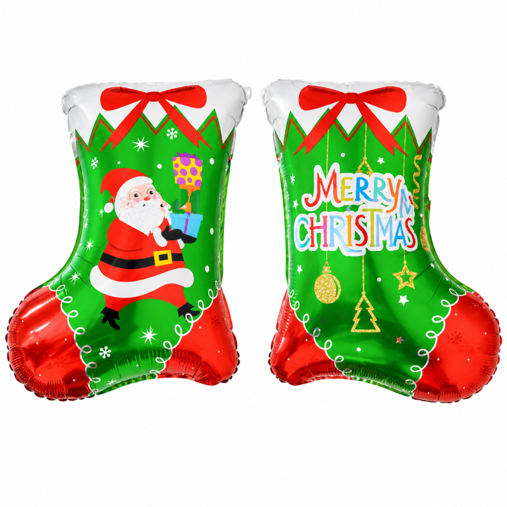 Foil Balloon Christmas Socks