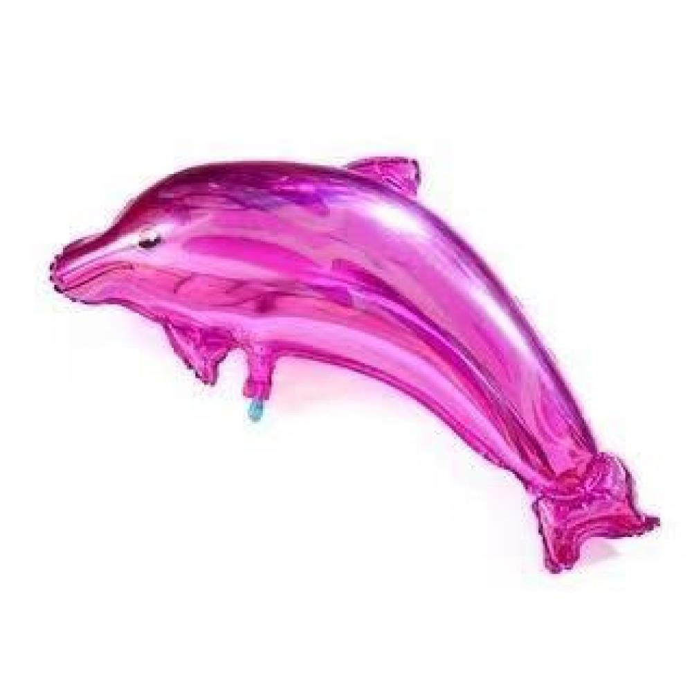 Foil Balloon Dolphin Pink