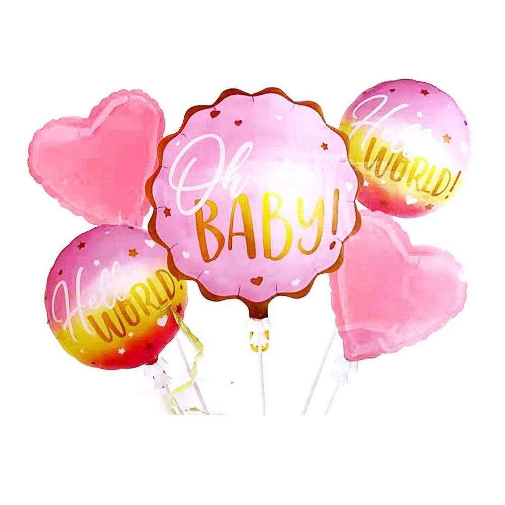 Foil Balloon Set Baby Girl  (5PCS)